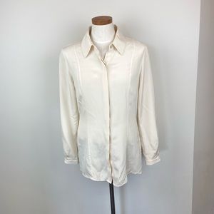 St. John Silk Button Down Shirt